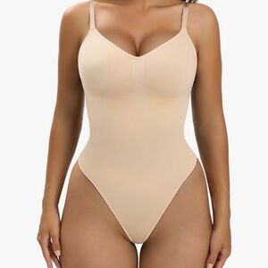 Elegant Beige Shapewear Bodysuit